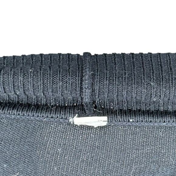 LULULEMON Black Knit Open Front Cardigan Sweater Women's Medium Split Back Wool - Picture 6 of 9